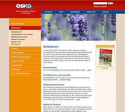 Website Osho UTA Institut